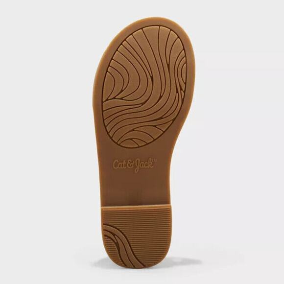 New Toddler Girls' Ella White Sandals Hook And Loop Strap Closed Toe Cat & Jack - Picture 4 of 4